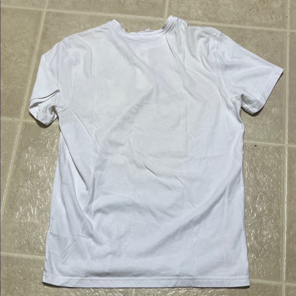 Abercrombie & Fitch White Henley Tee with Navy Logo - Picture 4 of 4